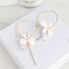 Non-matching Floral Hoop Earring