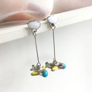 Alloy Plane & Cloud Dangle Earring