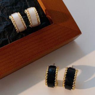 Braided Trim Hoop Earring