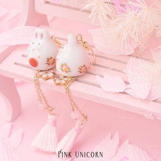 Rabbit Tassel Dangle Earring