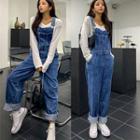 Denim Dungaree Pants As Shown In Figure - One Size
