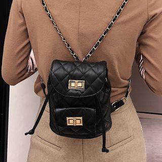 Twist-lock Mini Flap Backpack