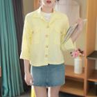 Dual-pocket Light Boxy Shirt Jacket