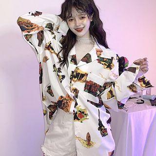 Print Shirt White - One Size