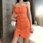 Zip Sheath Tube Dress