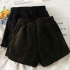 Chenille High-waist Shorts