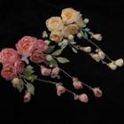 Set Of 2: Flower Mesh Hair Clip (various Designs)