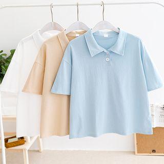 Oversize Short-sleeve Polo Shirt