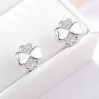 Four Leaf Clover 925 Sterling Silver Stud Earring 925silver - As Shown In Figure - One Size