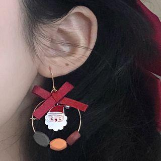 Christmas Santa Hoop Dangle Earring