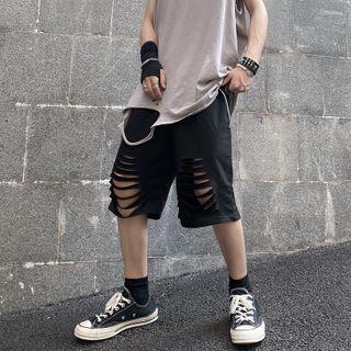 Cutout Straight-fit Shorts