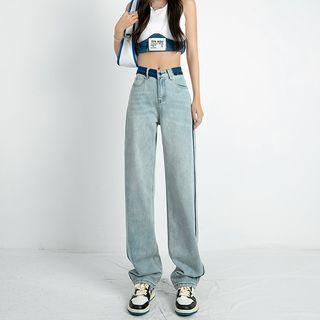 Two Tone Loose Fit Jeans (various Designs)