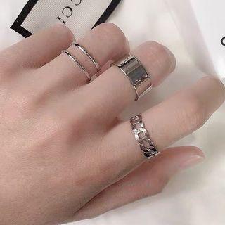Ring Set Set Of 3 - Silver - One Size