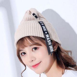 Letter Strap Beanie