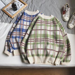 Plaid Jacquard Sweater