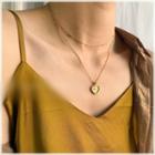 Heart Pendant Necklace 2121 - Gold - One Size