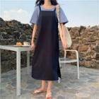 Plain Loose-fit Jumper Dress As Figure - One Size