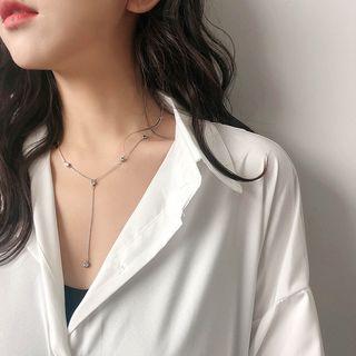 Rhinestone Y Necklace