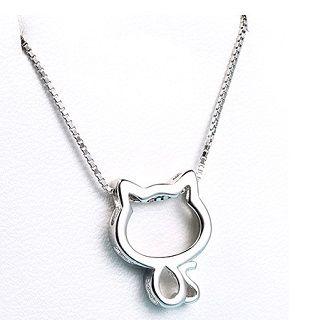 Sterling Silver Cutout Cat Pendant