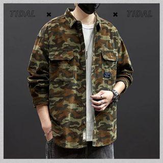 Camouflage Print Cargo Shirt