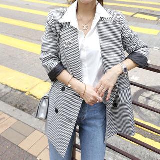 Double-breasted Blazer In 2 Designs