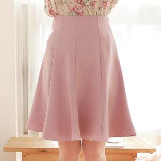 Pastel-color Flared Skirt