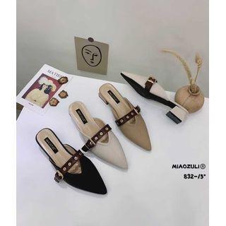 Belt Pointed Mules