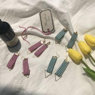 Plaid Drop Earrings