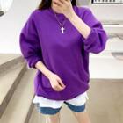 Vivid-color Boxy Sweatshirt