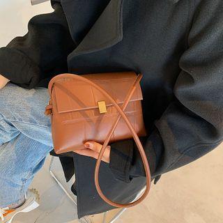 Crpc Grain Faux Leather Crossbody Bag