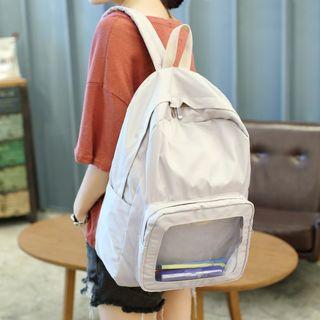 Transparent Pocket Nylon Backpack