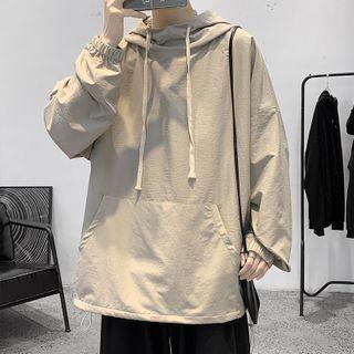 Pocket-detail Oversize Hooded Pullover
