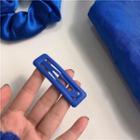 Plain Acrylic Hair Clip Blue - One Size
