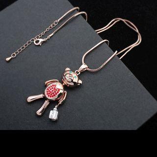 Crystal Bear Necklace