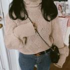 Turtleneck Sweater Light Khaki - One Size
