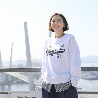 Layered-hem Letter Sweatshirt