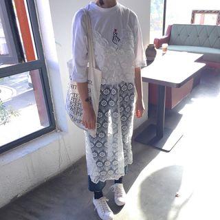 Lace Midi Spaghetti Strap Dress