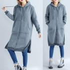 Hood Zip Coat Dark Gray - One Size