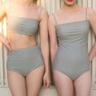 Plain Bikini / Pleated Skirt