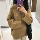 Long-sleeve Plain Polo Sweater