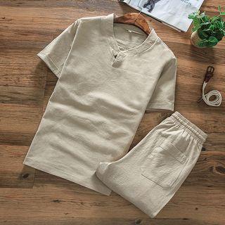 Set : Short-sleeve Top + Pants