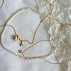 Set Of 3: Pendant Chain Necklace Gold - One Size