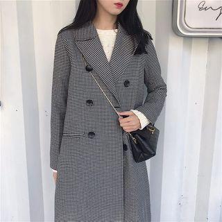 Check Double-breasted Trench Coat