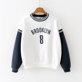 Printed Two-tone Sweatshirt