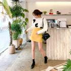 Colored Winter Miniskirt