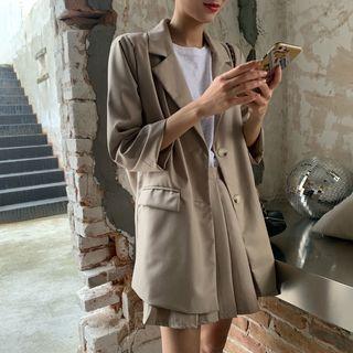 3/4-sleeve Blazer / Pleated Skirt