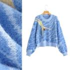 Jacquard Sweater 9728 - Blue - One Size