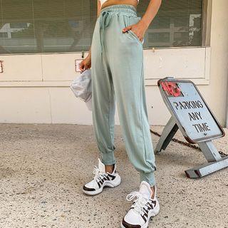 Pintuck-hem Jogger Pants