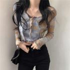 Set: Tie Dye Camisole Top + Light Jacket