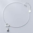 925 Sterling Silver Cat & Bell Anklet S925 Silver - Ankle - Silver - One Size